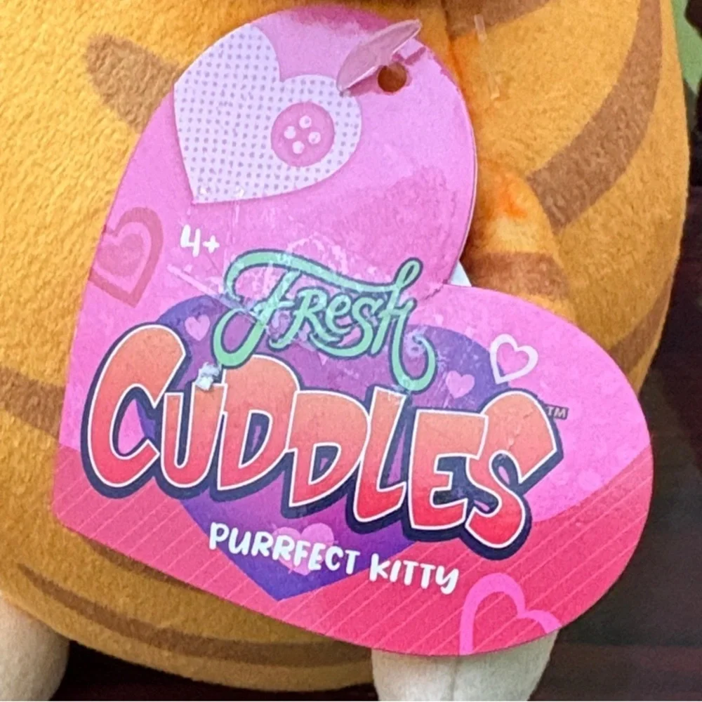 🆕 Fresh Cuddles Purrfect Kitty Orange and White Plush Doll